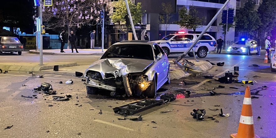 Polisten kaçan sürücü kaza yapınca yakalandı