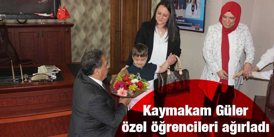 Kaymakam Güler özel öğrencileri ağırladı