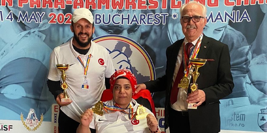 Milli bilek güreşçileri altı altın madalya ile döndü