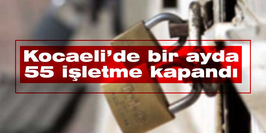 Kocaeli’de bir ayda 55 işletme kapandı