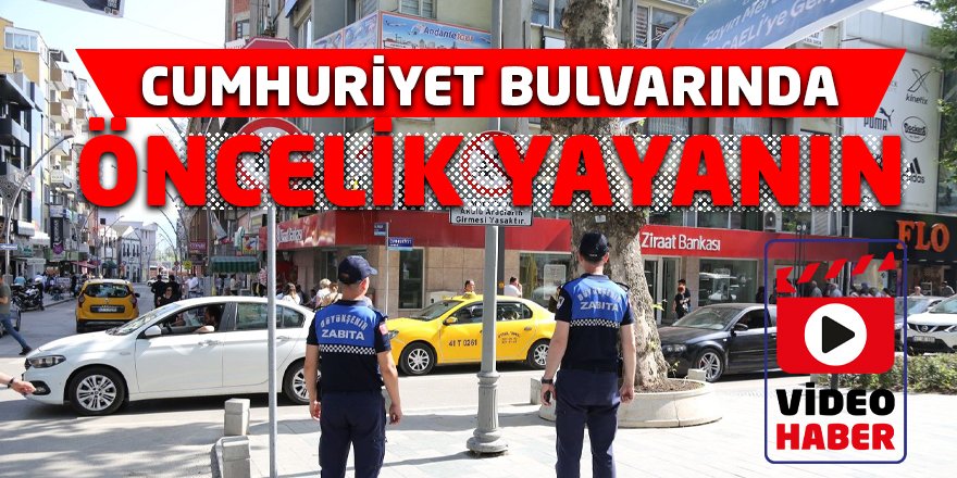 Cumhuriyet Bulvarında öncelik yayanın