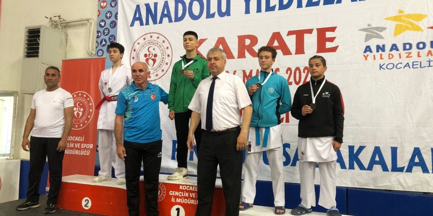 Karateci Batuhan, birinci olarak finale yükseldi