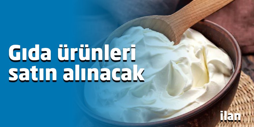 Gıda ürünleri satın alınacak