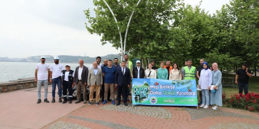 Dilovası'nda Marmara Denizi için sahil temizliği