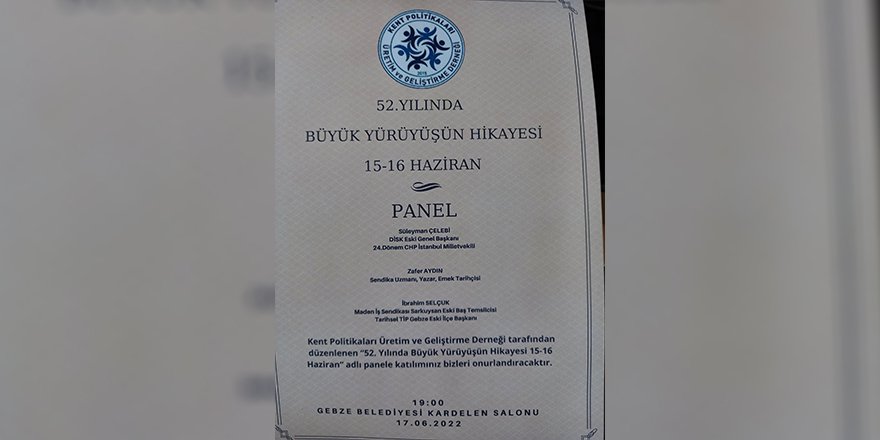 15-16 Haziran Büyük İşçi Direnişi anlatılacak
