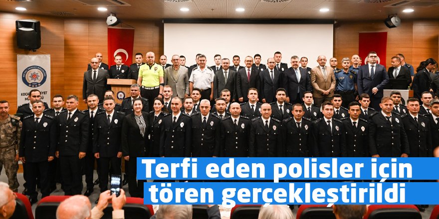 Terfi eden polisler için tören gerçekleştirildi