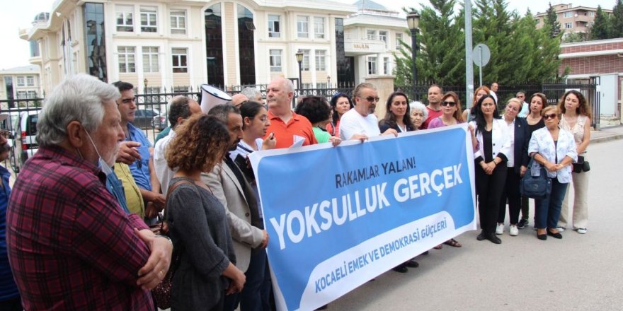 TÜİK’i Kocaeli Valiliği önünde protesto ettiler