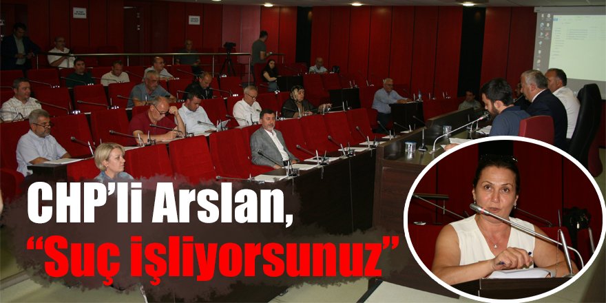 CHP’li Arslan, “Suç işliyorsunuz”