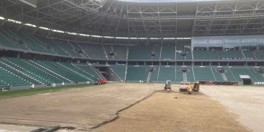 Stadyumda çalışmalar tam gaz
