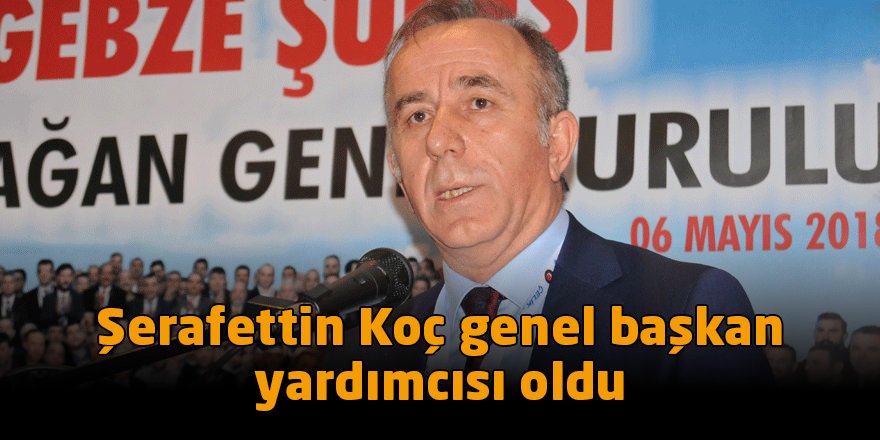 Şerafettin Koç genel başkan yardımcısı oldu