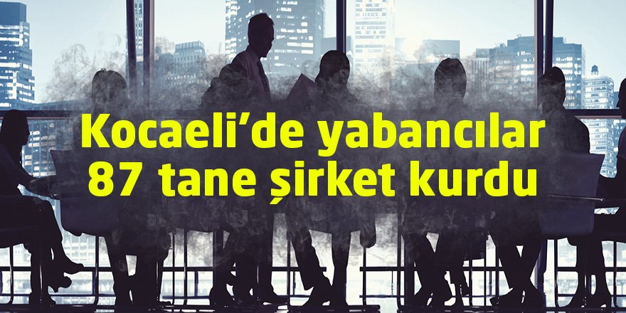 Kocaeli’de yabancılar 87 tane şirket kurdu