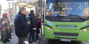 Şayir, halk otobüslerini denetledi